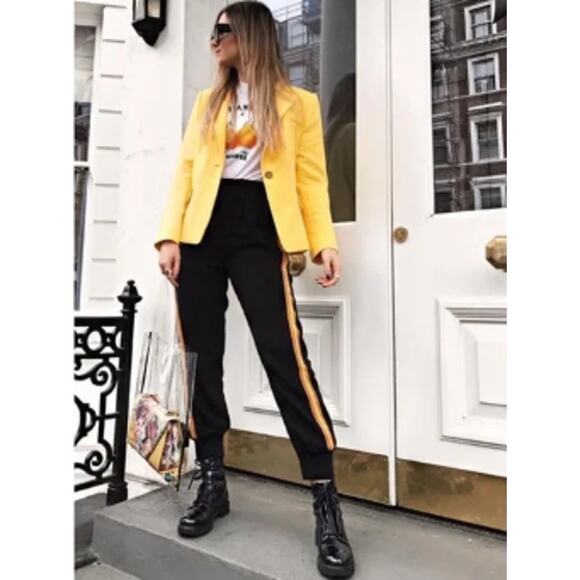 KOBI HALPERIN Dylan One-Button Tailored Jacket In Canary Yellow Womens Size XS - Picture 15 of 15